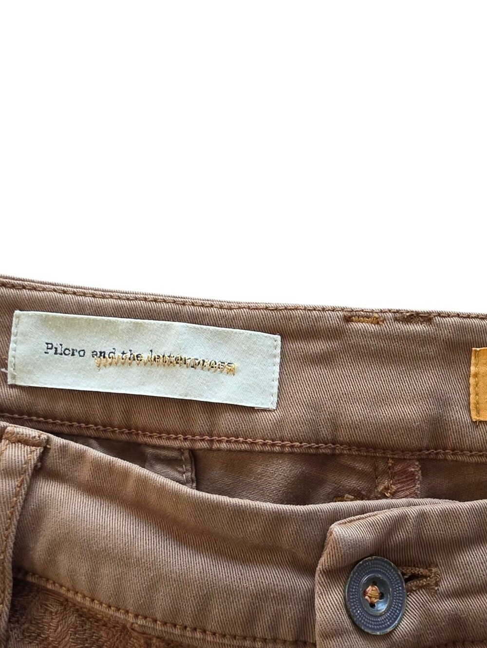 Pilcro and the Letterpress Embroidered Brown/Tan Cotton Shorts Size 28' - Picture 2 of 14